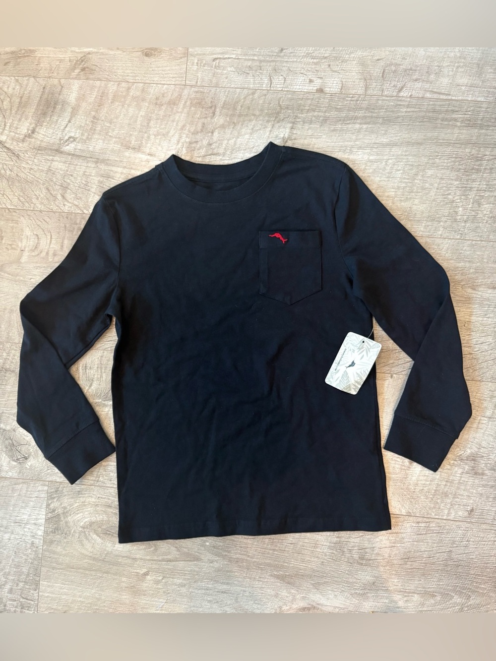 Tommy Bahama Black Long-Sleeve Pocket Tee